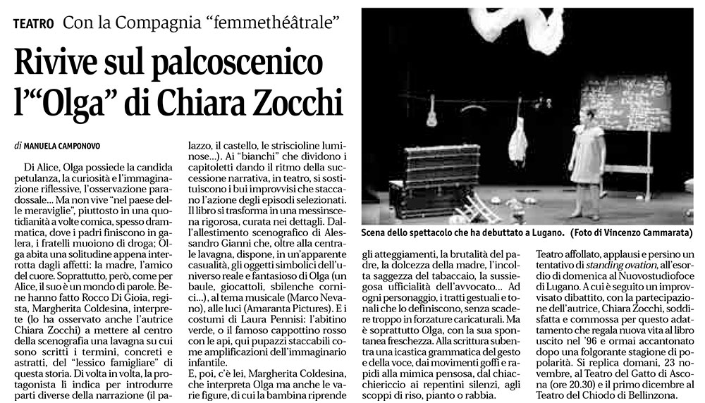 Olga di Chiara Zocchi, regia Rocco Di Gioia